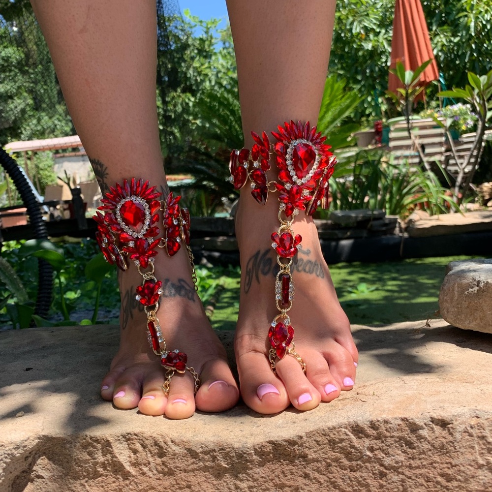 Boho foot jewelry
